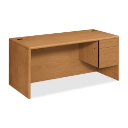 HON® 10700 Series™ Prestigious Laminate Right-Pedestal Desk, Harvest Cherry