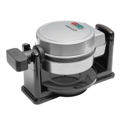 Brentwood Electric Belgian Waffle Maker, 8-1/4"H x 6-7/16"W x 10-5/8"D, Silver