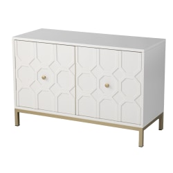 SEI Furniture Gramdlynn 2-Door 40"W Accent Cabinet, White