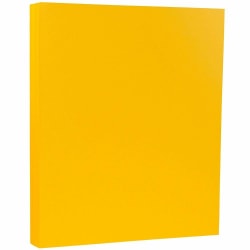 JAM Paper® Letter Matte Paper, Sunflower Yellow, Letter (8.5" x 11"), 100 Sheets Per Pack, 28 Lb