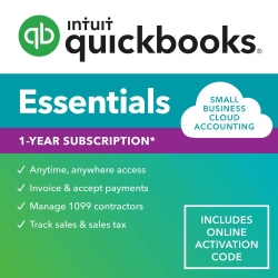 QuickBooks Online Essentials, 2023, 1 Device, 1-Year Subscription, Windows®, Download