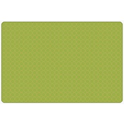 Carpets for Kids® KIDSoft™ Comforting Circles Tonal Solid Rug, 6' x 9', Green/Tan