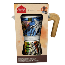 Cocina Criolla Greca 6-Cup Chef Edgardo Noel Primula Classic Stovetop Espresso And Coffee Maker, Multicolor, Total Qty 1