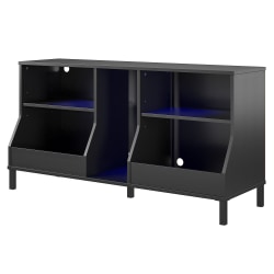 Ntense Falcon Youth Gaming TV Stand With ARGB LED Lights, 24-7/8"H x 47-11/16"W x 15-3/4"D, Black