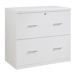 Office Star™ Alpine 30"W x 17"D Lateral 2-Drawer File Cabinet With Lockdowel™ Fastening System, White