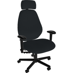 Sitmatic GoodFit Extra Large Scale Ergonomic Fabric High Wide Back Manager Chair, Black