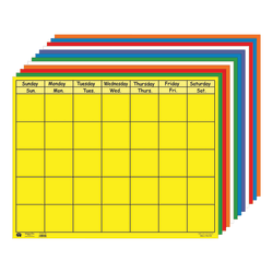 Creative Shapes Horizontal Calendars, 28" x 22", Multicolor, Pack Of 12