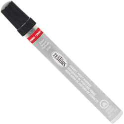 Testors Enamel Markers, 5-5/8", Silver, Pack Of 12 Markers