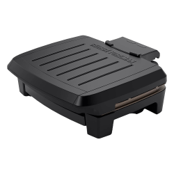 George Foreman 4-Serving Submersible Grill With Bronze Plates, 4"H x 10"W x 11"D, Black