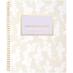 Simplified by Emily Ley for AT-A-GLANCE® Monthly Planner, 8-1/2" x 11", Cream Blossoms, January To December 2024, EL19-900