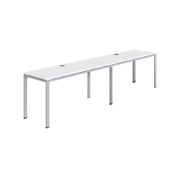 Boss Office Products Simple System Workstation Double Desks, 30"H x 71"W x 29-1/2"D, White