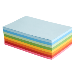 Office Depot® Brand Fluorescent Memo Sheets, 4" x 6", Assorted Colors, 500 Sheets