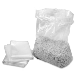 HSM Shredder Bags For Classic 225/386/390/411/412, Securio B35/P36/P40, Pure 740/830, 58 Gallons, Clear, Roll Of 100 Bags
