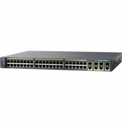 Cisco Catalyst WS-C2960-48PST-L Ethernet Switch - 48 Ports - Manageable - Fast Ethernet - 10/100/1000Base-T, 10/100Base-TX - Refurbished - 2 Layer Supported - 2 SFP Slots - PoE Ports - 1U High - Rack-mountable - 5 Year Limited Warranty