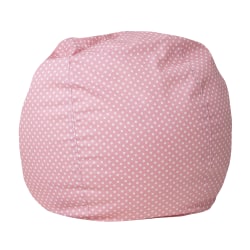 Flash Furniture Small Bean Bag Chair For Kids And Teens, Light Pink Dot