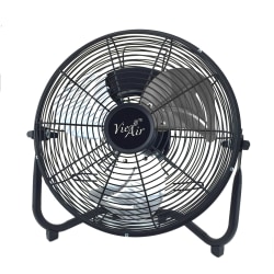 Vie Air 18" 3-Speed High-Velocity Floor Fan, 21"H x 21-1/2"W x 10"D, Black