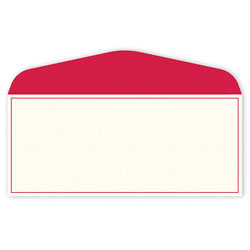 Gartner Studios® #10 Stationery Envelopes, Gummed Seal, Red Border, Pack Of 50