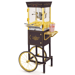 Nostalgia Electrics CCP510 Vintage Commercial Popcorn Cart, Black