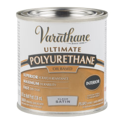 Rust-Oleum Varathane Ultimate Oil-Based Polyurethane, 8 Oz, Clear Satin, Pack Of 4 Cans