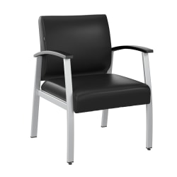 Bush Business Furniture Arrive Waiting Room Guest Chair With Arms, Black, Standard Delivery