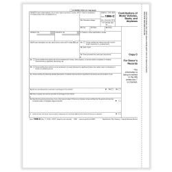 ComplyRight™ 1098-C Tax Forms, Donor’s Records Copy C, Laser, 8-1/2" x 11", Pack Of 50 Forms