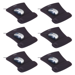 Belkin WaveRest Gel Mouse Pad (Black), 6 Pack - 1.50" x 9" Dimension - Black - Gel - 6 Pack