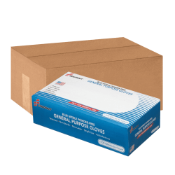 SKILCRAFT® Disposable Nitrile General Purpose Gloves, Small, Blue, Box Of 100