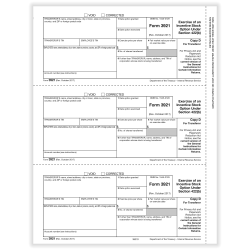 ComplyRight™ 3921 Tax Forms, Copy D, 3-Up, Laser, 8-1/2" x 11", Pack Of 150 Forms