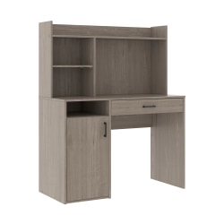 Sauder® Beginnings 43"W Computer Desk With Hutch, Silver Sycamore