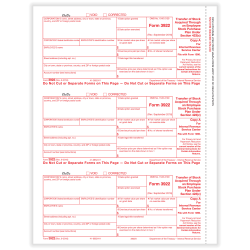 ComplyRight™ 3922 Tax Forms, Federal Copy A, 3-Up, Laser, 8-1/2" x 11", Pack Of 150 Forms