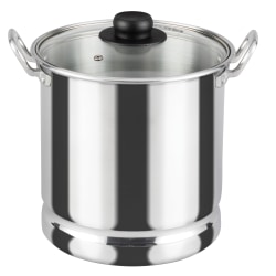 Vasconia® Aluminum Nonstick Steamer With Glass Lid, 9-1/8" x 9-1/8" x 10-1/4", Metallic