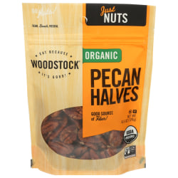 Woodstock Foods Organic Pecan Halves, 4.5 Oz, Total Qty 8