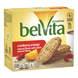 BELVITA Breakfast Biscuits Cranberry Orange, 5 Count, 6 Pack