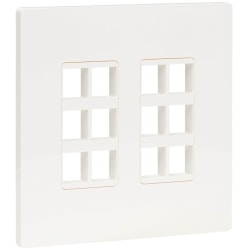 Eaton Tripp Lite Series 12-Port Double-Gang Universal Keystone Wall Plate, Cat5e/6/6a, USB, HDMI, DisplayPort, White, TAA - N080212