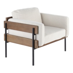 LumiSource Kari Accent Chair, Black/Brown/Cream