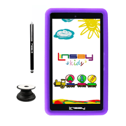 Linsay F7 Tablet, 7" Screen, 2GB Memory, 64GB Storage, Android 13, Kids Purple