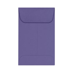 LUX Coin Envelopes, #1, Gummed Seal, Wisteria, Pack Of 50
