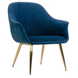 Glamour Home Angela Accent Chair, Blue