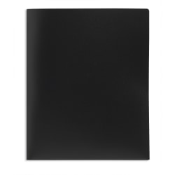 Office Depot® Brand School-Grade 2-Pocket Poly Folder, Letter Size, Black