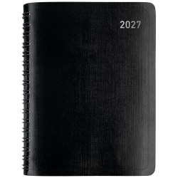 Office Depot Brand Weekly Monthly Planner, 4" x 6", Black, January 2027 to December 2027, OD71150027