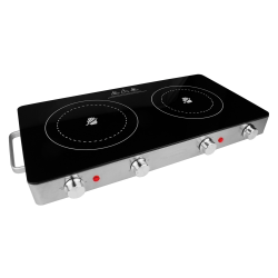 Brentwood Select 1800-Watt Double Infrared Electric Countertop Burner With Timer, Stainless Steel
