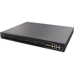 Cisco SX550X-24F 24-Port 10G SFP+ Stackable Managed Switch - 24 Ports - Manageable - 2 Layer Supported - Modular - Optical Fiber, Twisted Pair - Rack-mountable - Lifetime Limited Warranty