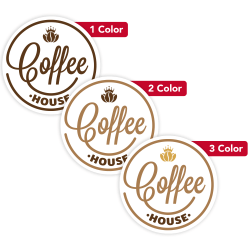 Custom 1, 2 Or 3 Color Printed Labels/Stickers, Round, 6", Box Of 250