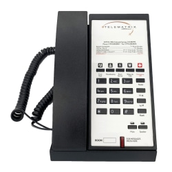 TeleMatrix 3500 Series Corded Phone, With 5 Service Keys, Black, 35A110S5D