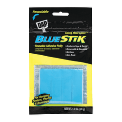 DAP® BlueStik™ Reusable Adhesive Putty, 1 Oz, Pack Of 12