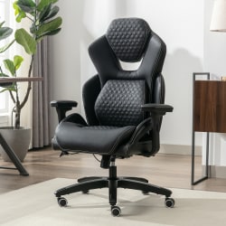 Shaquille O'Neal™ Sciron Ergonomic Vegan Leather High-Back Executive Office Chair, Black