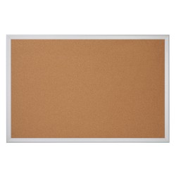 Office Depot® Brand Cork Bulletin Board, 36" x 48", Aluminum Frame With Silver Finish