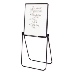 Quartet® Ultima Easel, Whiteboard/Flipchart, 27" x 34", Reversible, Black Frame