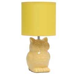 Simple Designs Owl Table Lamp, 12-13/16"H, Dandelion Yellow/Dandelion Yellow
