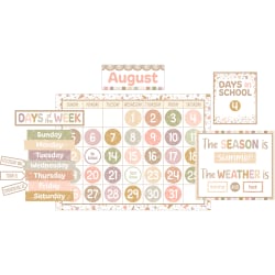 Teacher Created Resources Terrazzo Tones Bulletin Board 115-Piece Set, Calendar